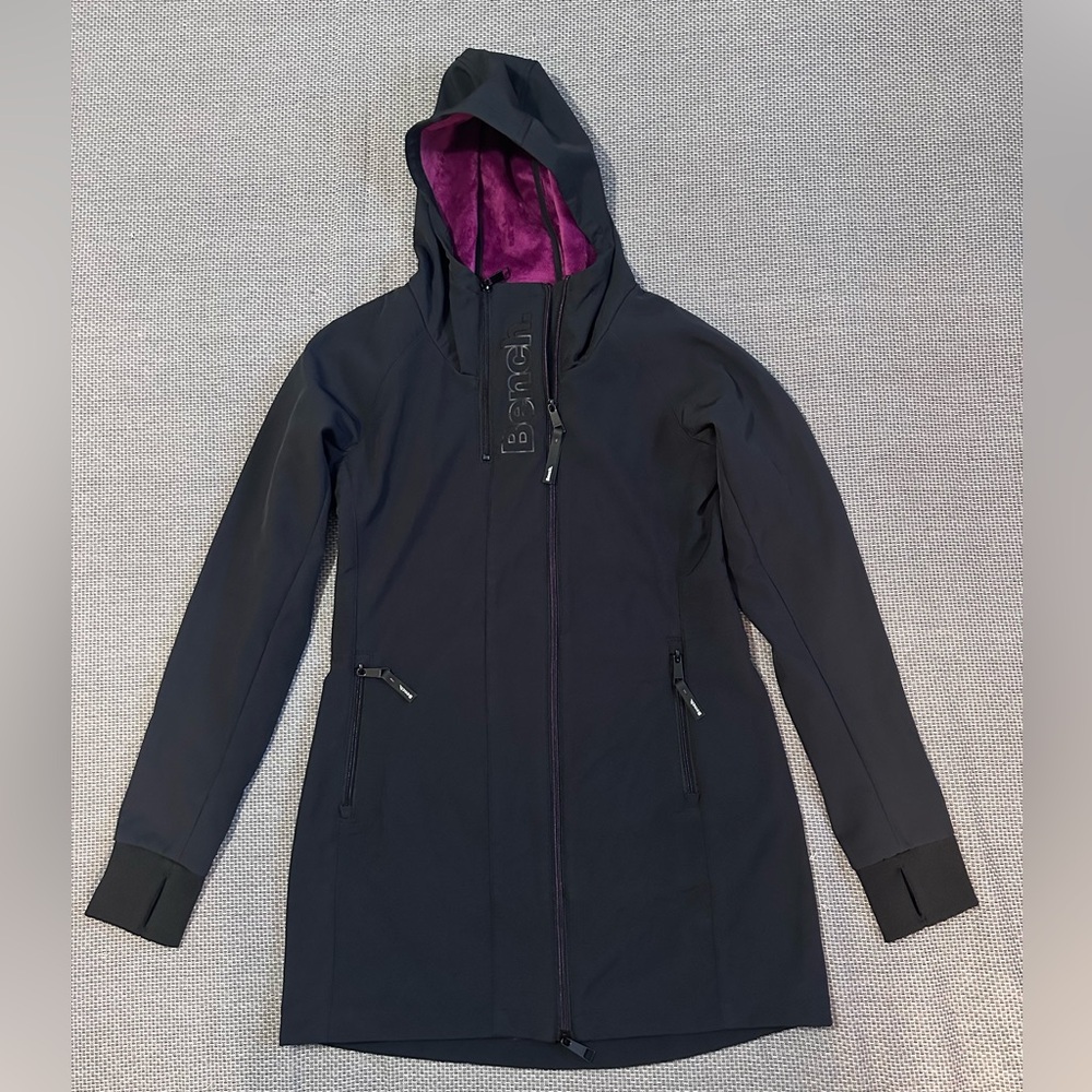 Bench Long Softshell Jacket with Purple Lining